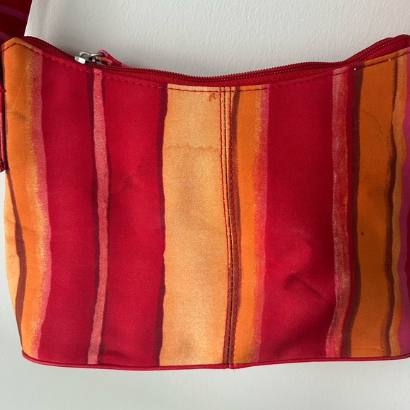 Striped Red and Orange Women's Bag - Picture 3 of 6